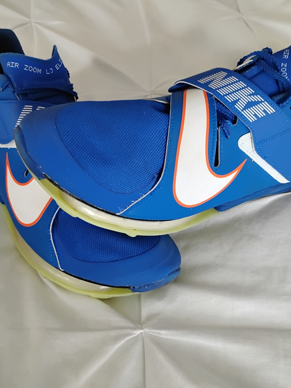 Nike Air Zoom Men's Size 11.5 Long Jump Elite Racer Blue Track Spikes CT0079-400